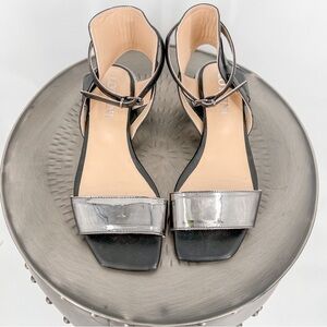 Lottini black and silver sandals